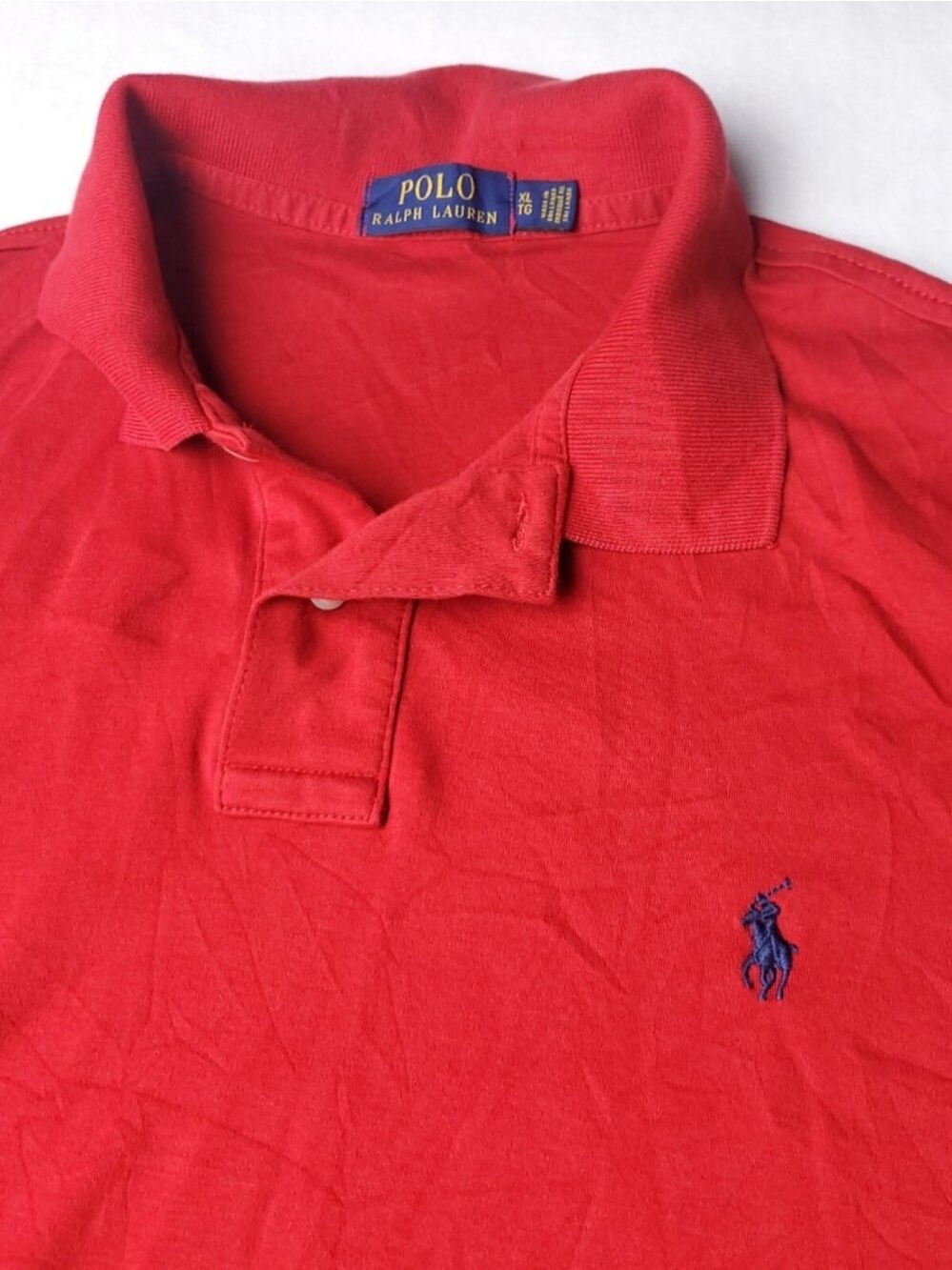 Ralph Lauren Polo Shirt Mens Size XL Red Short Sleeve Casual Rugby